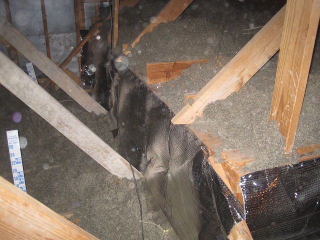 Insulation company that removes destroyed insulation